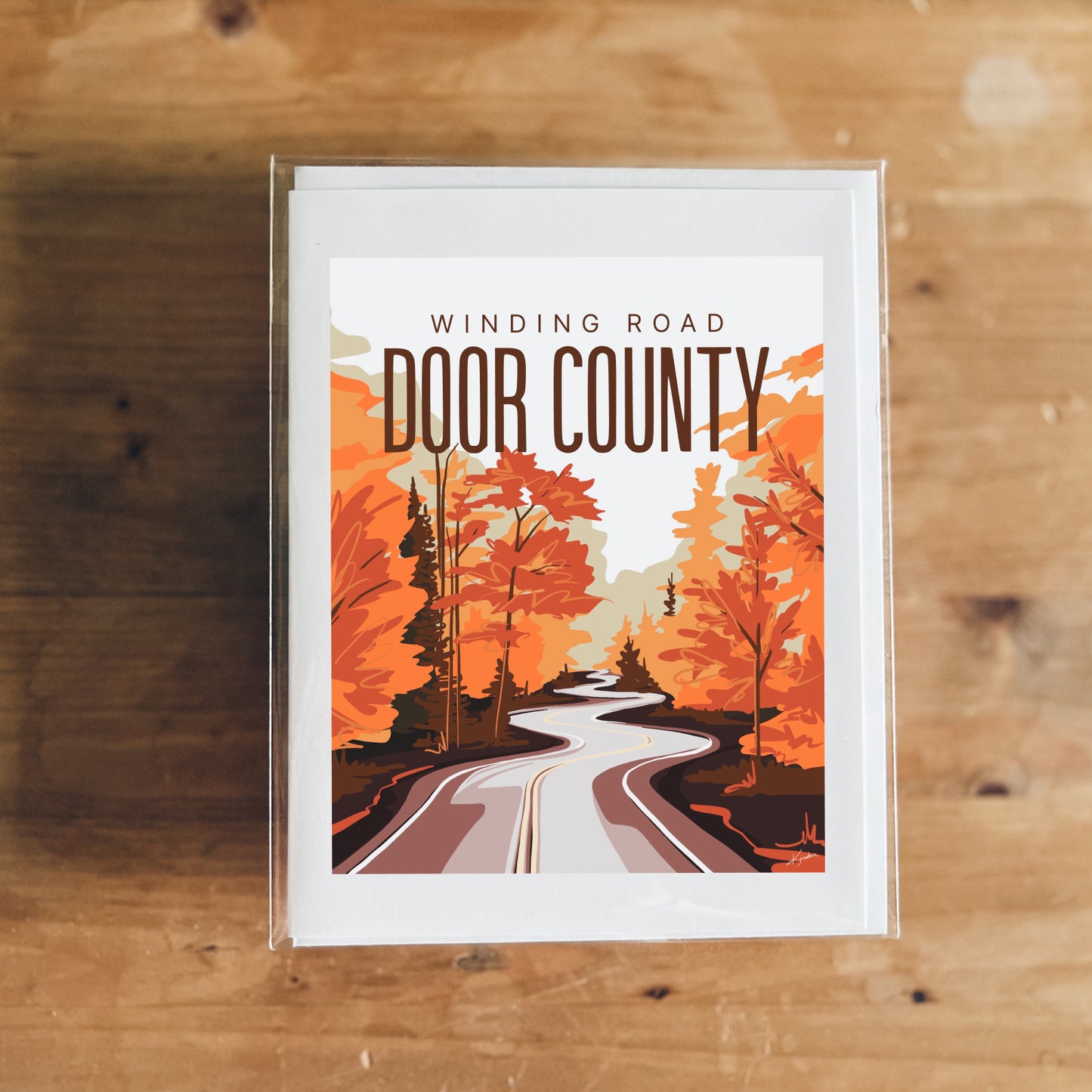 Door County Winding Road - Card